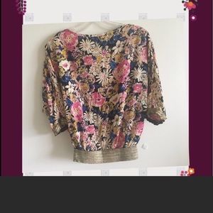 Multicolored floral top