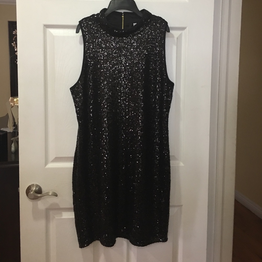 Kensie black Sequined Evening Dress Size XL