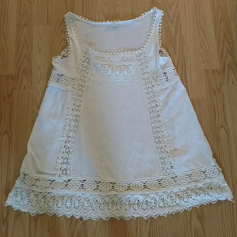 White boho lace dress