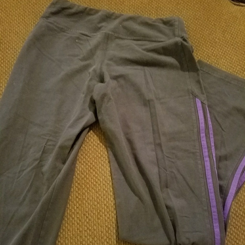 Purple striped active pants