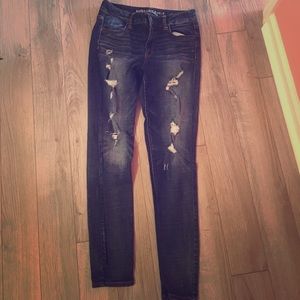 Distressed American Eagle Jeggings
