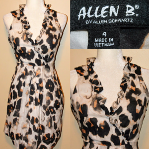 Allen B Sleeveless Animal Print Dress
