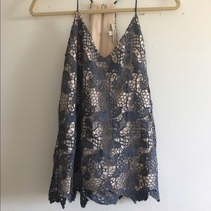 Lavender Brown Sossana Crochet Blouse XS