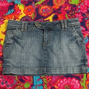 Jean miniskirt