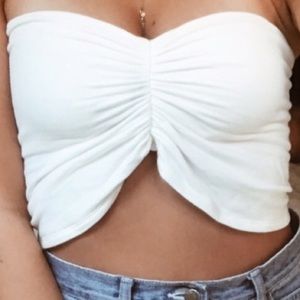 gorgeous white tube top