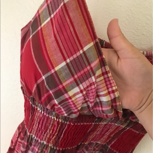 Red plaid stretchy dress! (Unworn) - Picture 6 of 6