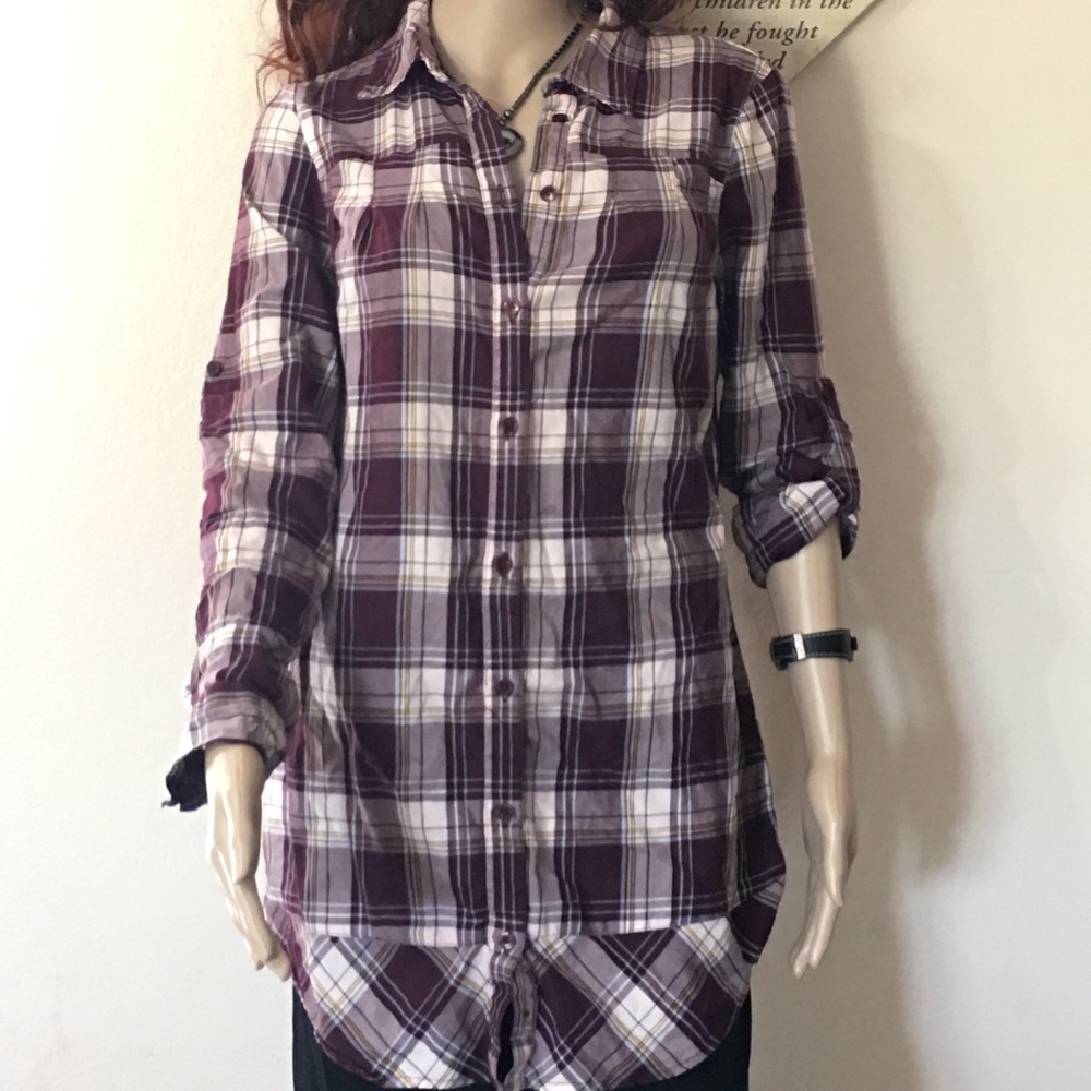 Long shirt w/button up sleeves