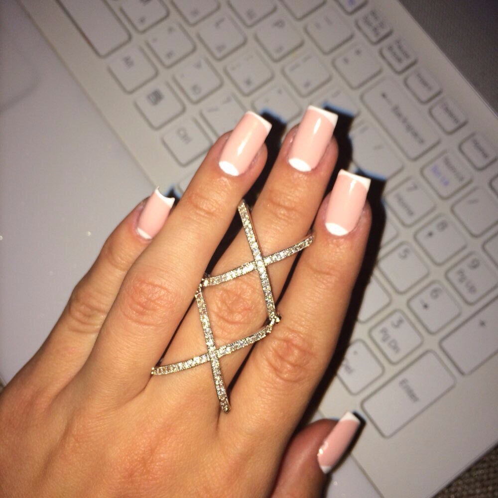 silver Full finger joint ring plated in 18k gold
