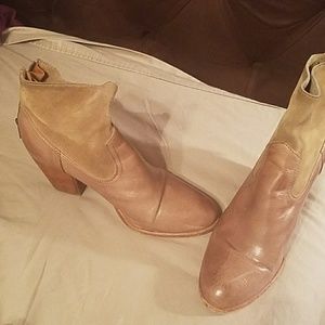 Frye cowboy ankle boots