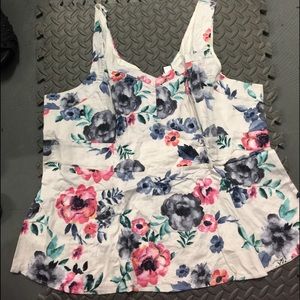 Floral peplum dress top