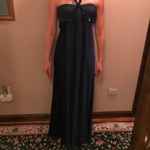 BCBG Navy Gown