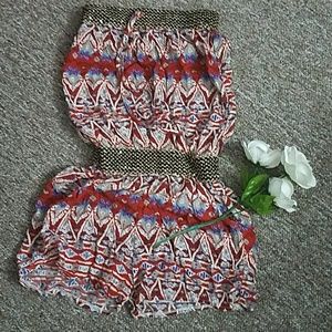 Size small red romper strapless