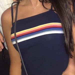 super cute & fun rainbow striped crop top!!!🌟