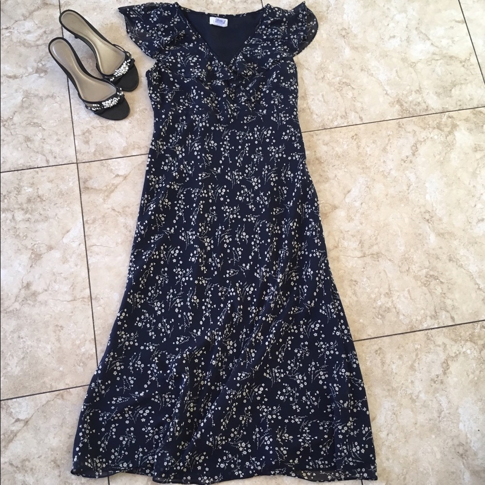 NWOT Ann Taylor Black Floral Wedding Dress size 4P