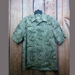 Pierre Cardin Hawaiian Short Sleeve Shirt Size XL