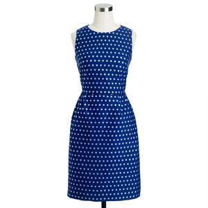 J.crew Silver Navy Polka Dot Dress/ willing to low