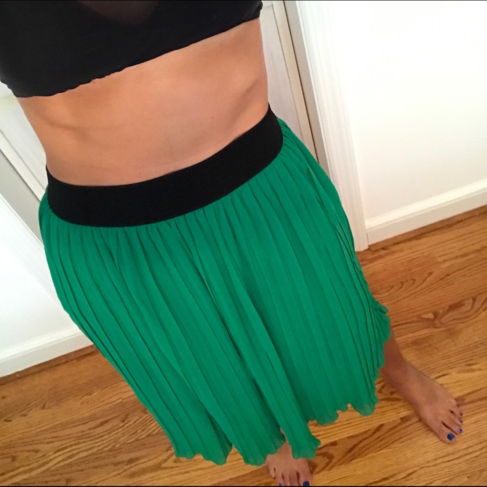 Emerald Green Forever 21 Skirt