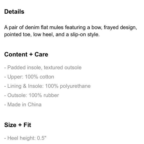 Frayed denim bow flat mules - Picture 4 of 4