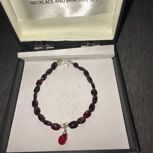 garnet necklace and bracelet set!