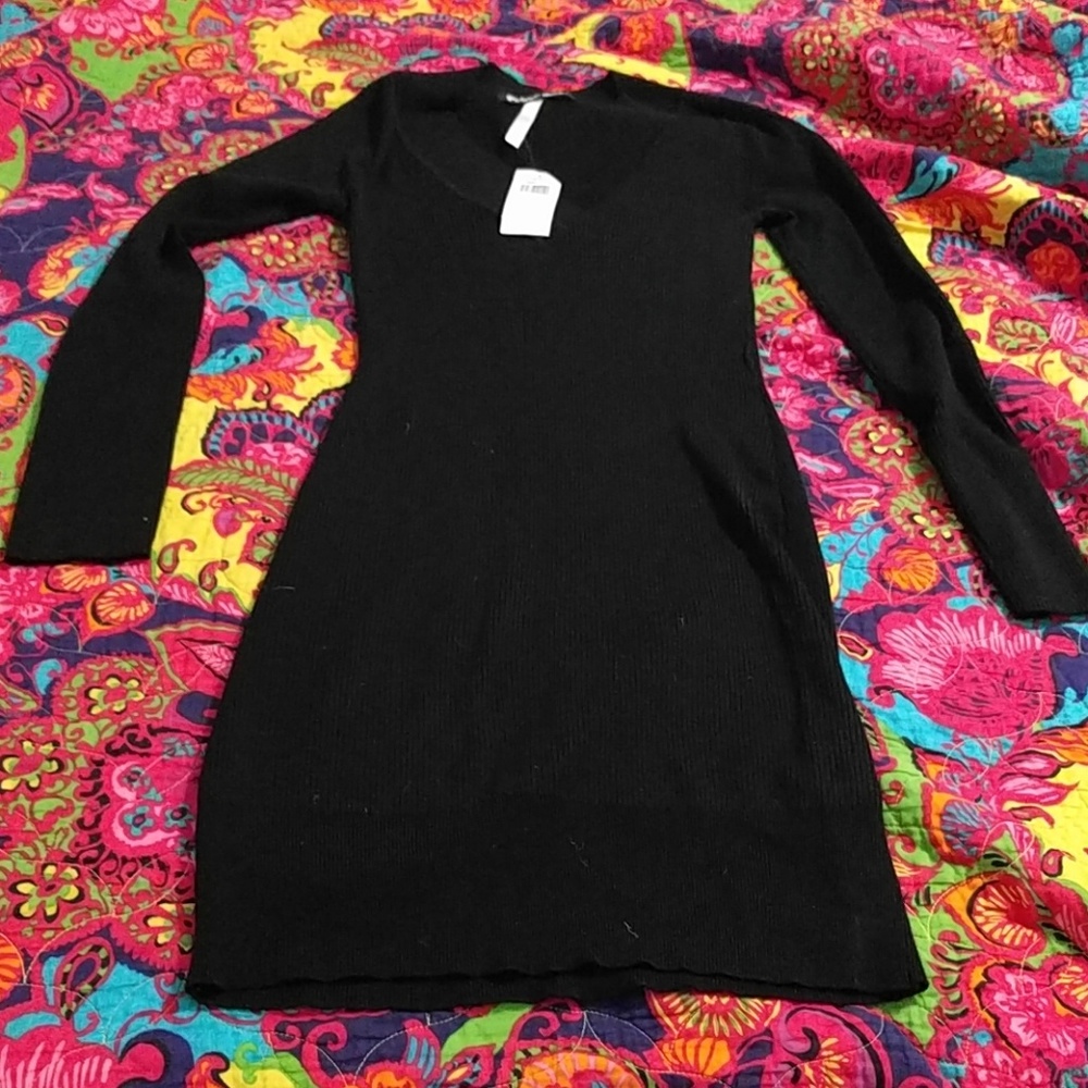 New black sweater dress