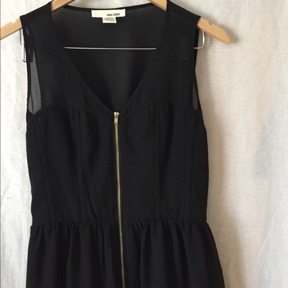 Black high low dress