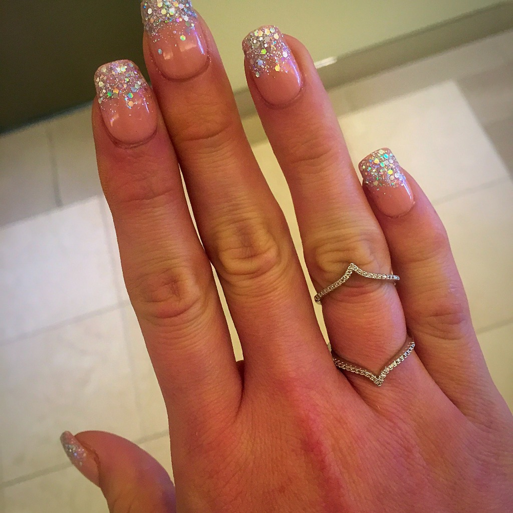 Double Chevron Micro Pave CZ Diamond Ring