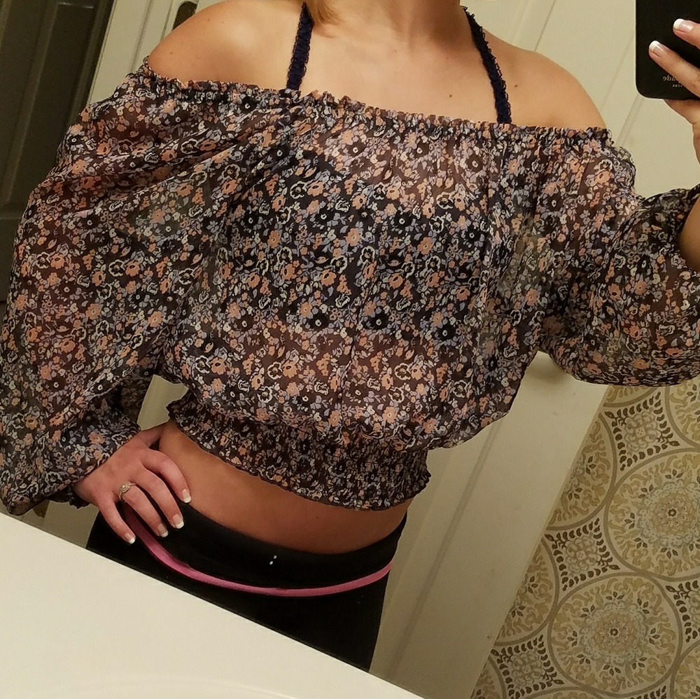 Off the shoulder floral top