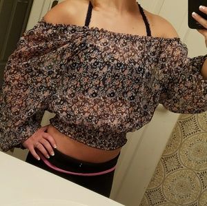 Off the shoulder floral top