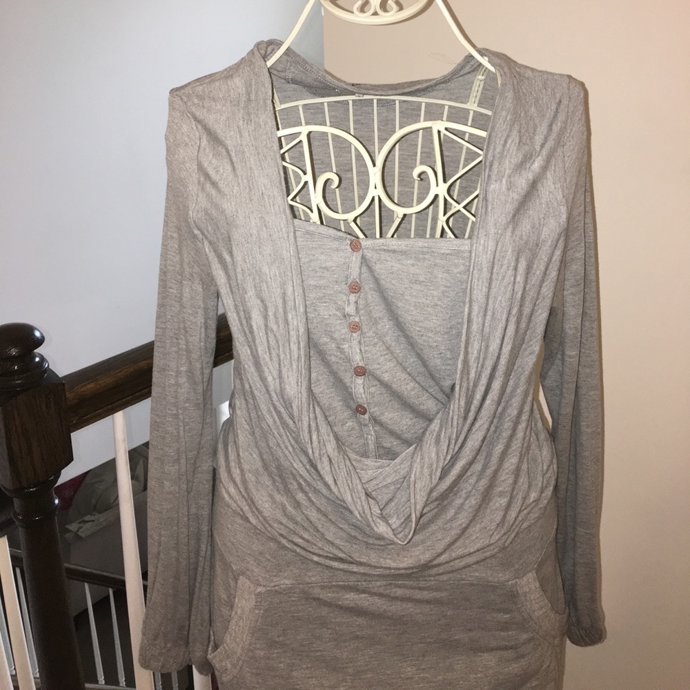 2DEPT LONG SLEEVE DRAPNECK POCKET DRESS FROM MACYS - Picture 7 of 8