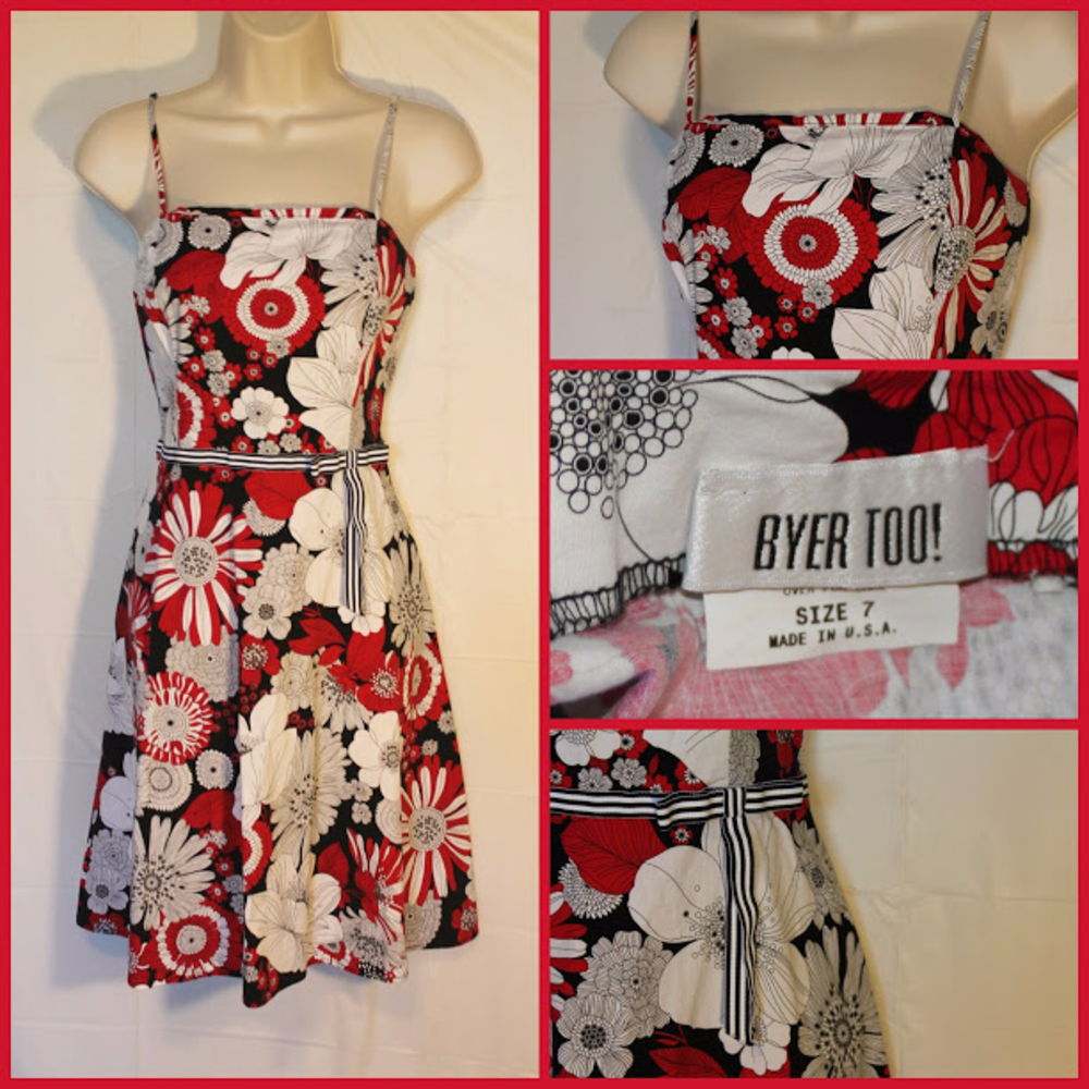 Buyer Too! Red Black and white Summer Dress