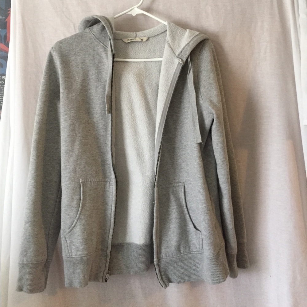 Hooded zip up sweater