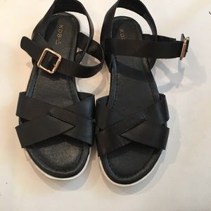 Black Kelsi Dagger (KDB) sandals