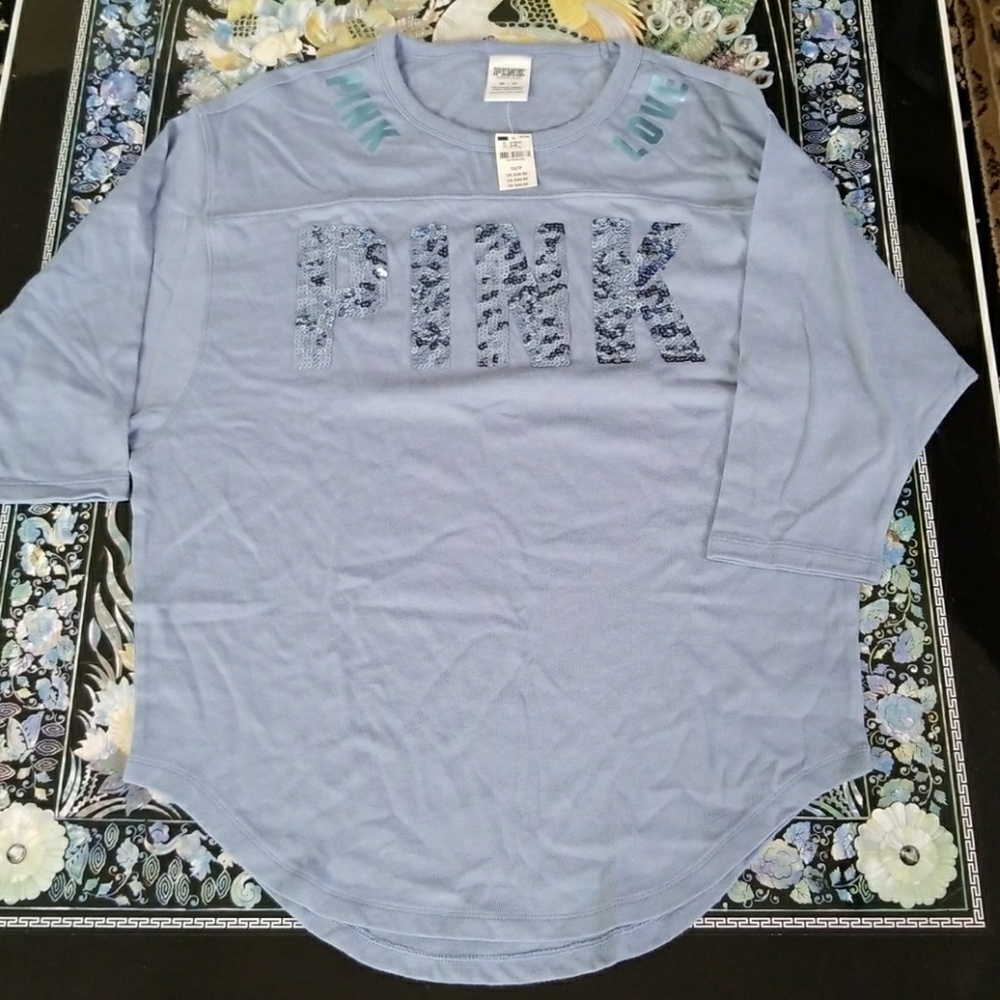 NWT VS PINK Campus blingy shirt