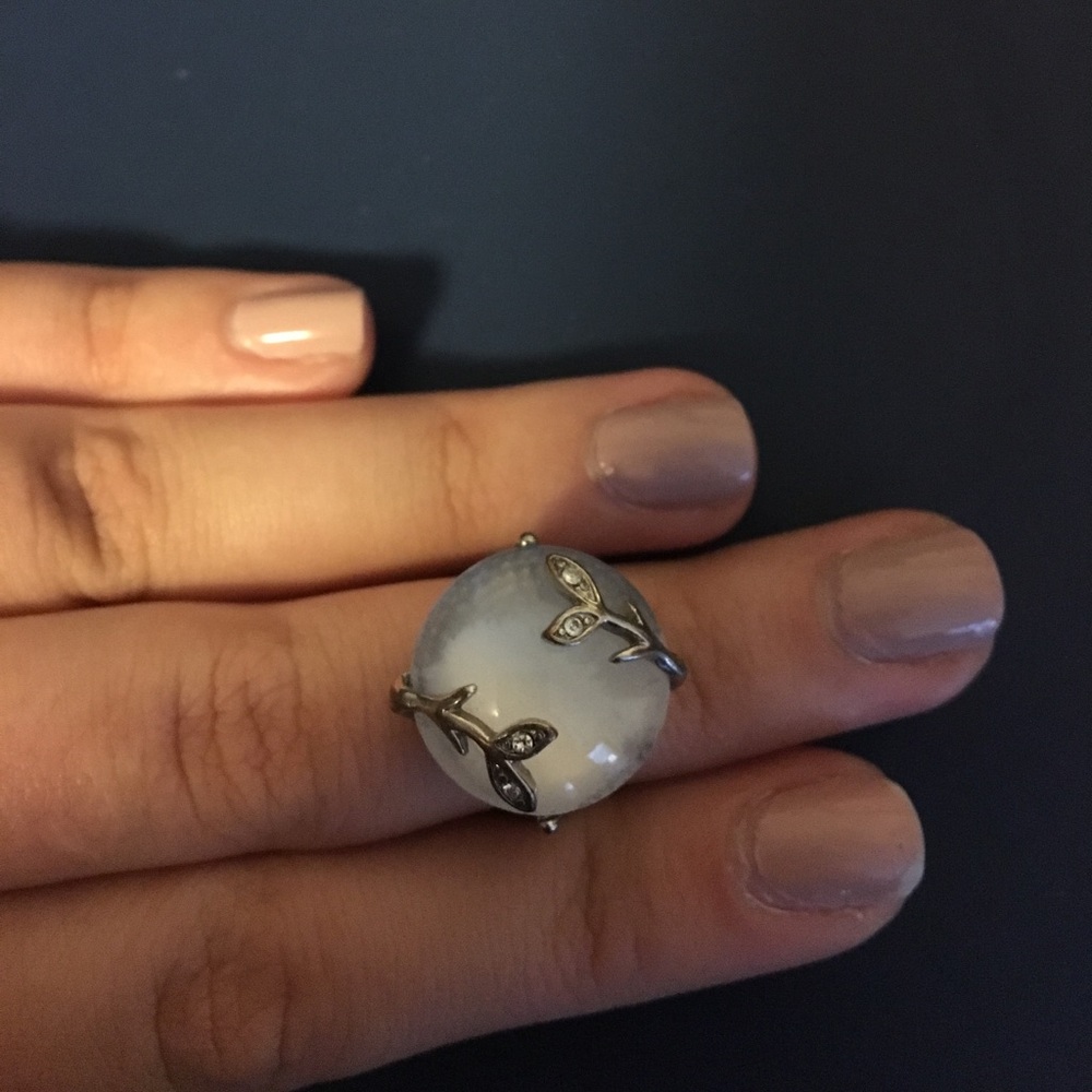 white stone ring
