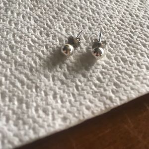 Silver ball stud earrings
