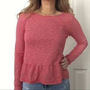 J.Crew Long sleeve peplum