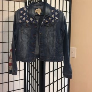 Denim American Flag Jacket
