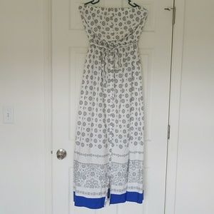 Strapless maxi dress