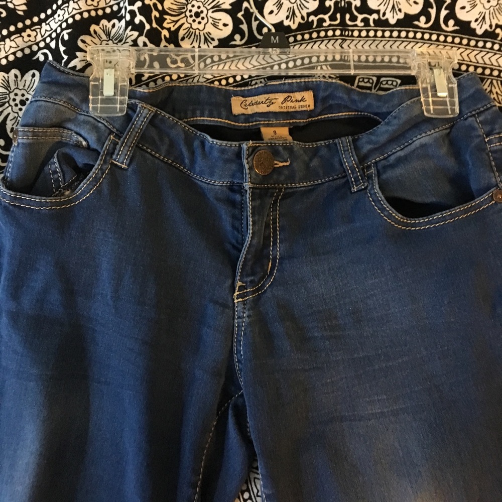 blue skinny jeans