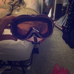 Smith pink ski goggles