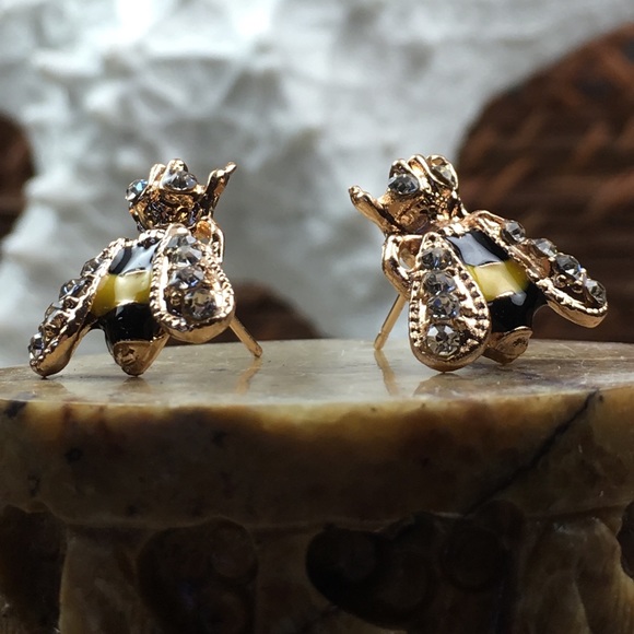 Bumblebee Earrings - Picture 3 of 7