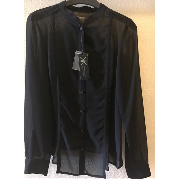 Kardashian Kollection black blouse size M BNWT - Picture 1 of 4