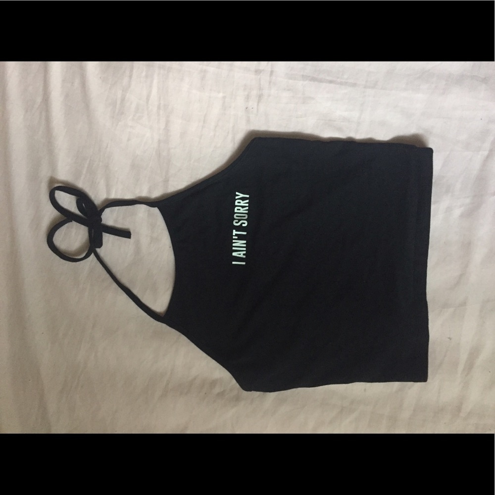 Black halter top