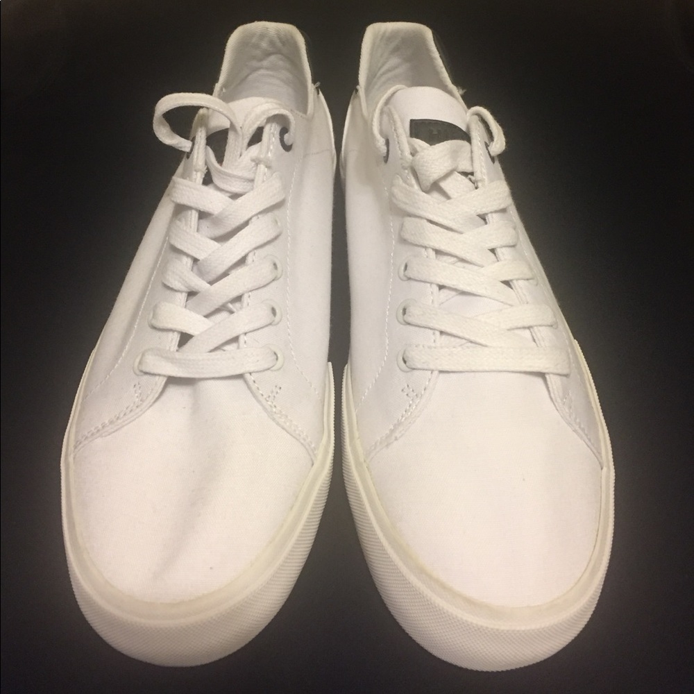 Tommy Hilfiger White Canvas Sneakers Size 9