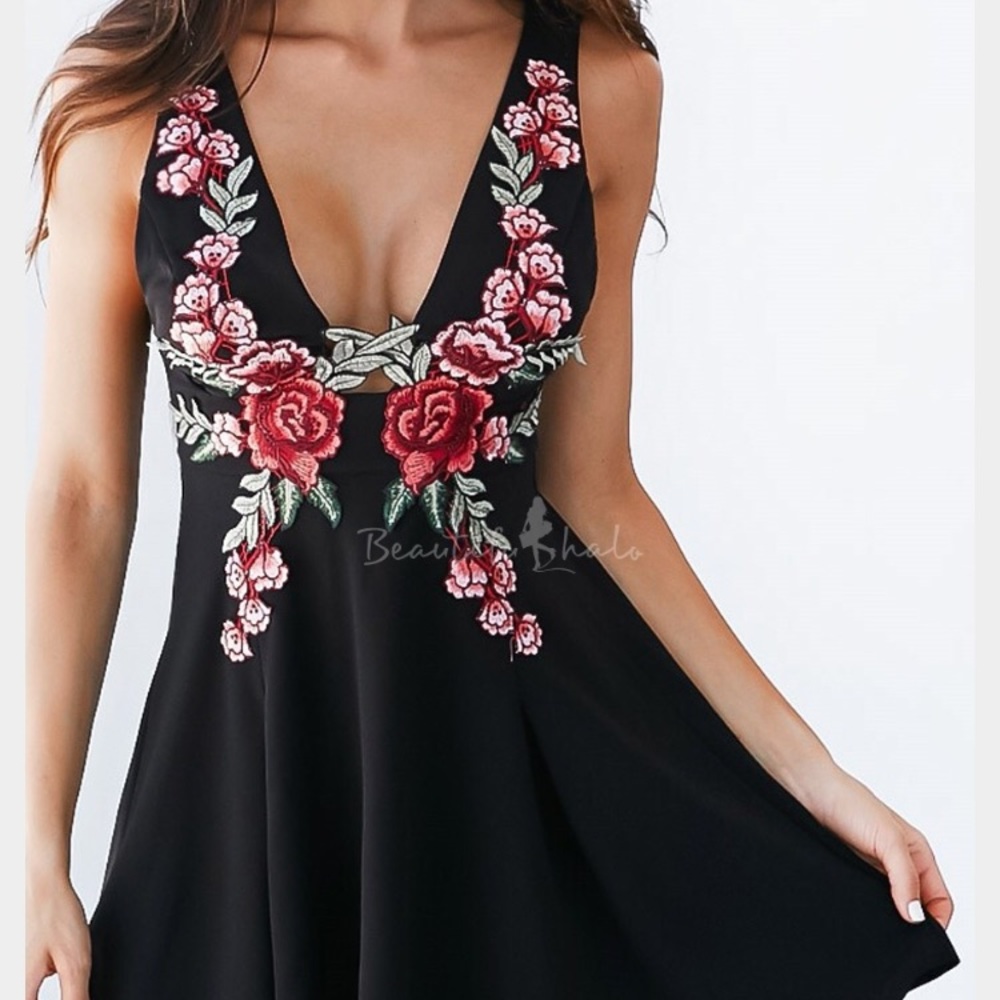 Rose Embroidered Dress 