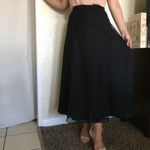 Black Flowy chiffon skirt