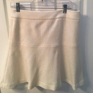 Ann Taylor white wool and polyester mini skirt