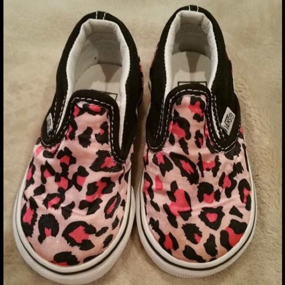 Toddler Pink Leopard Vans size 5