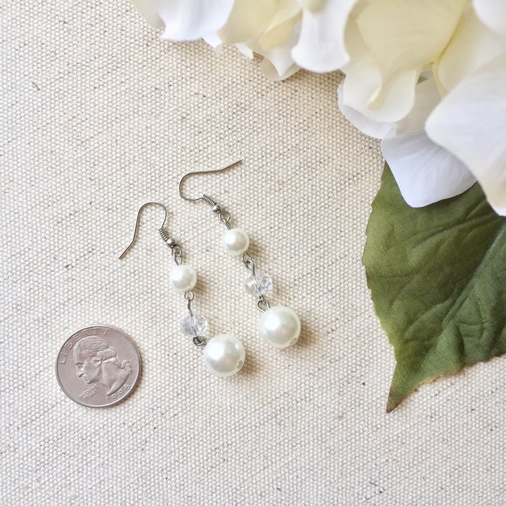 Handcrafted Pearl & Crystal Earrings