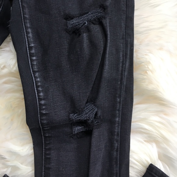 FINAL PRICE AE Black distressed jeggings - Picture 4 of 6